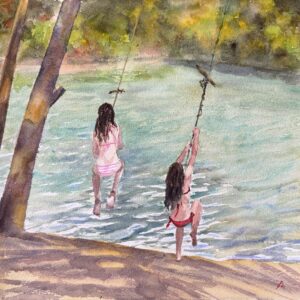 a beautiful summer day by the billabong